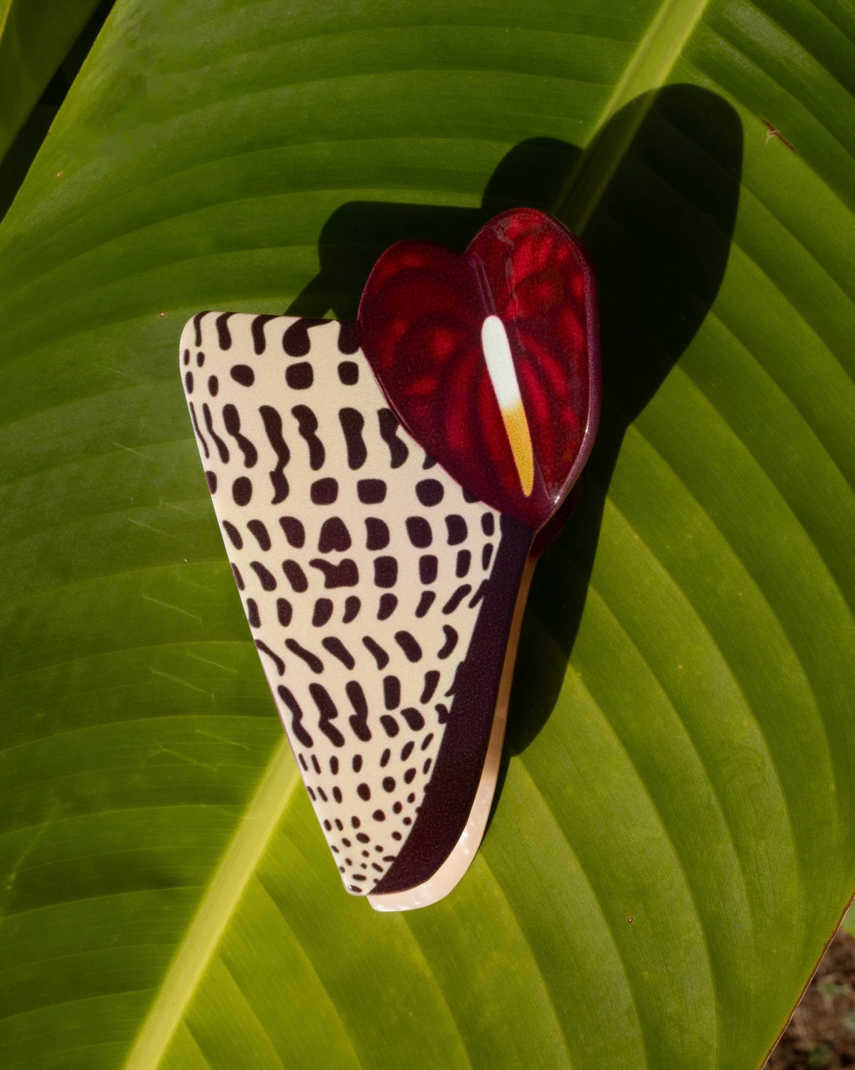 Leopard Cone Anthurium Claw Clip