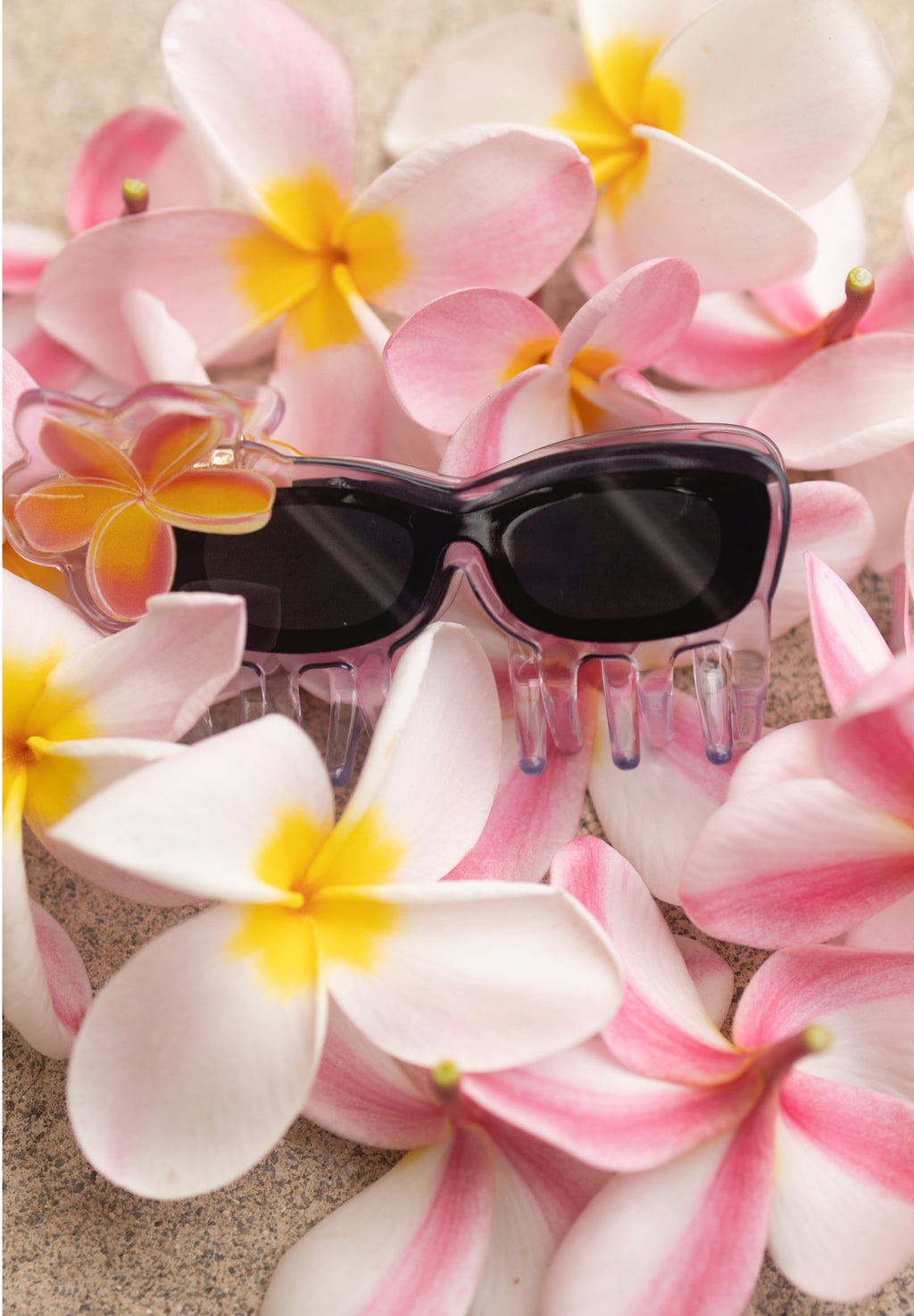 Sunny Plumeria Claw Clip