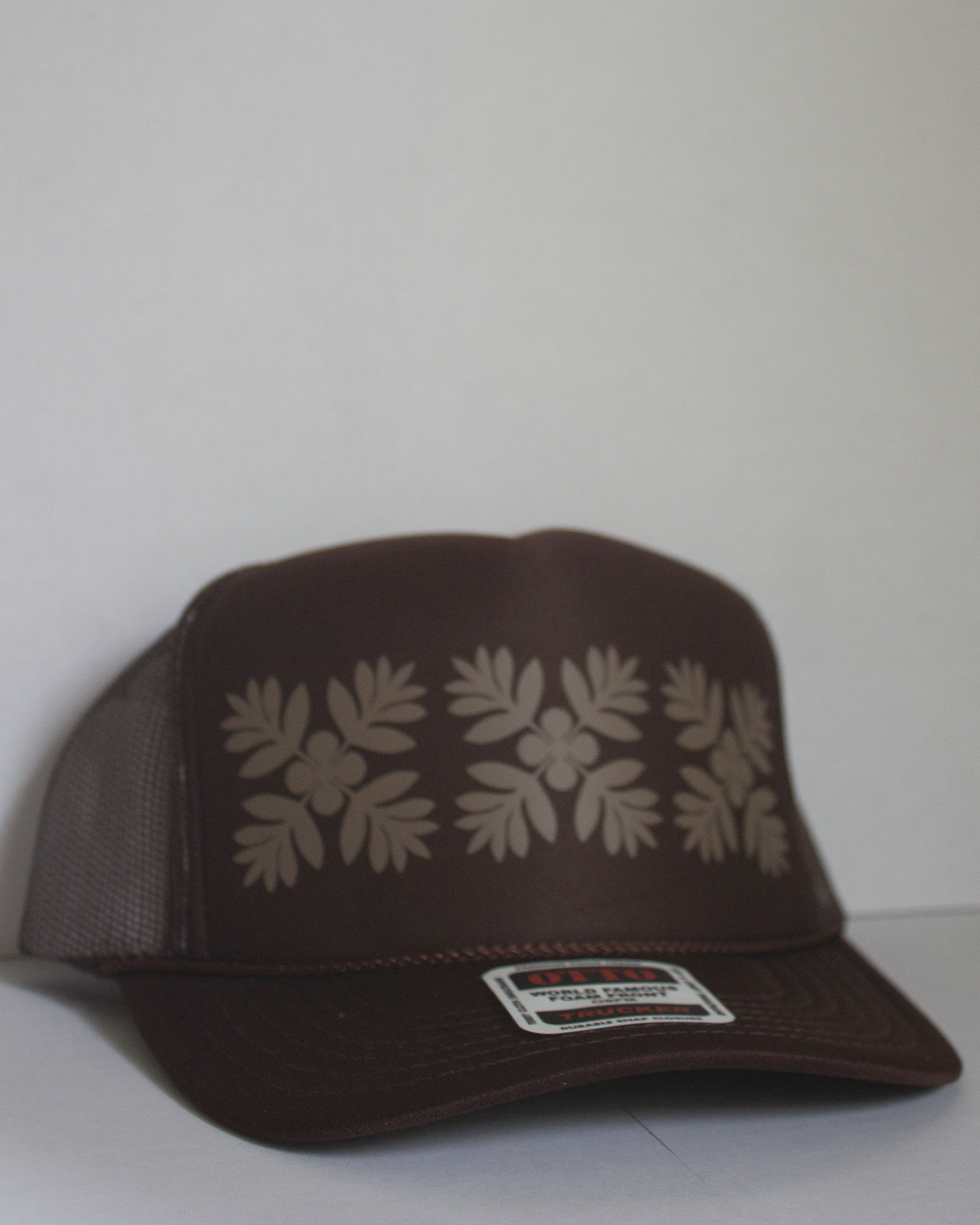Ulu Quilt Trucker Hat Brown+Brown
