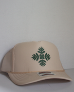 Ulu Quilt Trucker Hat Beige+Green